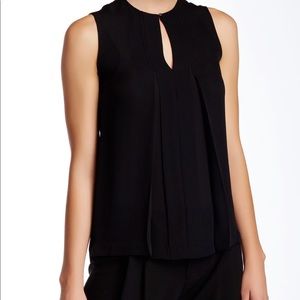 NWT Vince Pintuck Keyhole Sleeveless Silk Tank Top Shirt Blouse! $245 Retail!